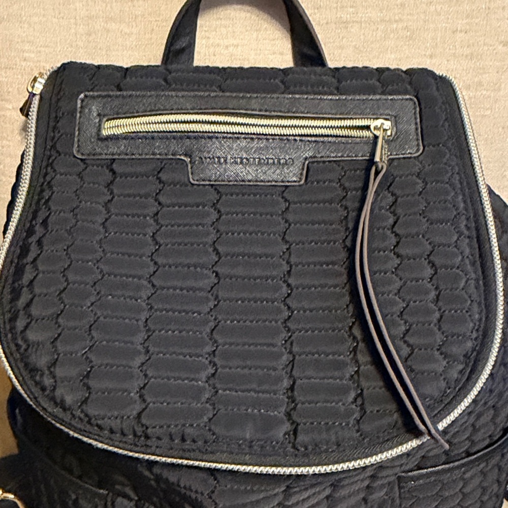 Aimee Kestenberg Quilted “Sardinia” Nylon Black Backpack - Picture 2 of 16